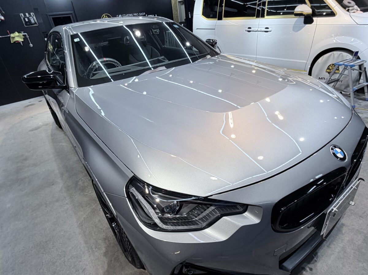 BMW M240へセラミックコーティング2層の施工完了