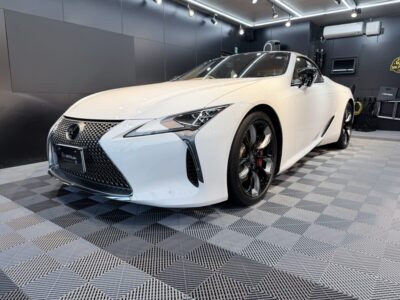 新型車 レクサス LC500 コンバーチブル｜“servFaces”セラミックコーティング2層＋ホイールコーティング＋窓ガラス撥水加工＋幌コーティング施工 ／ 神奈川県横浜市金沢区K様より