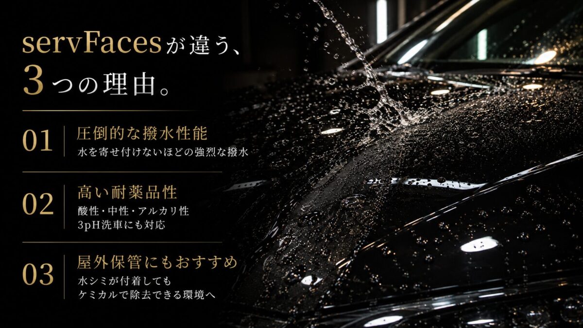 servFacesが他のセラミックコーティングと違う点