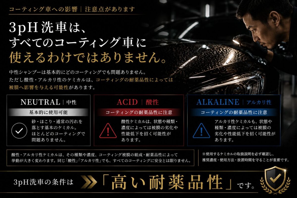 コーティング車への影響|注意点があります