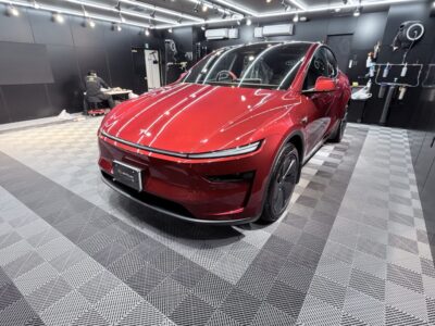 新車 テスラ モデルY ジュニパー｜セラミックコーティング＋窓ガラス撥水加工全面＋パノラマルーフ撥水加工施工 ／ 神奈川県厚木市W様より