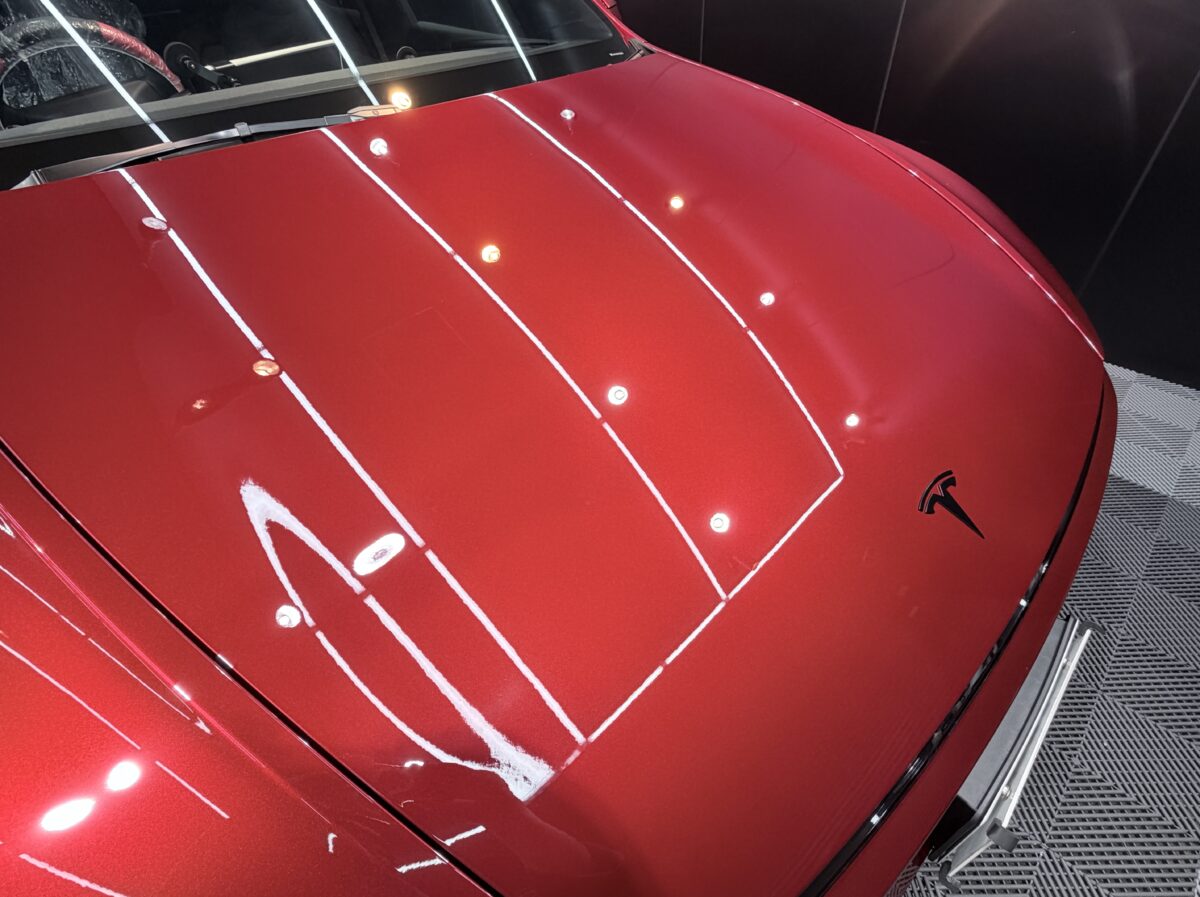 テスラ モデルYへセラミックコーティングの施工完了