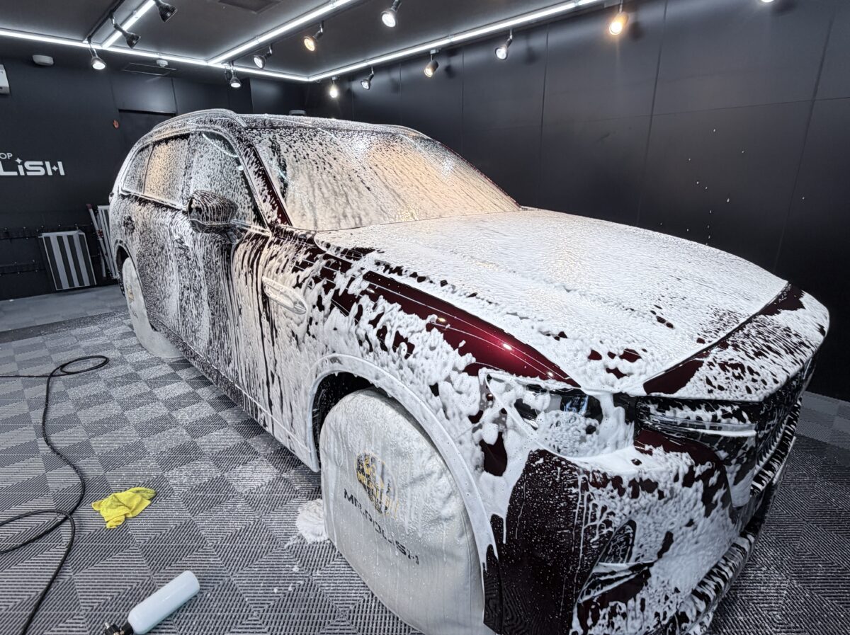 CX-80 プレウォッシュと鉄粉除去作業