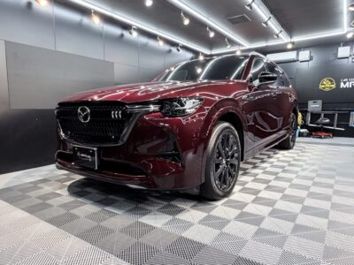 認定中古車 マツダ CX-80｜ガラスコーティング＋窓ガラス撥水加工＋＋ホイールコーティングの施工事例 ／ 東京都川崎市多摩区M様より