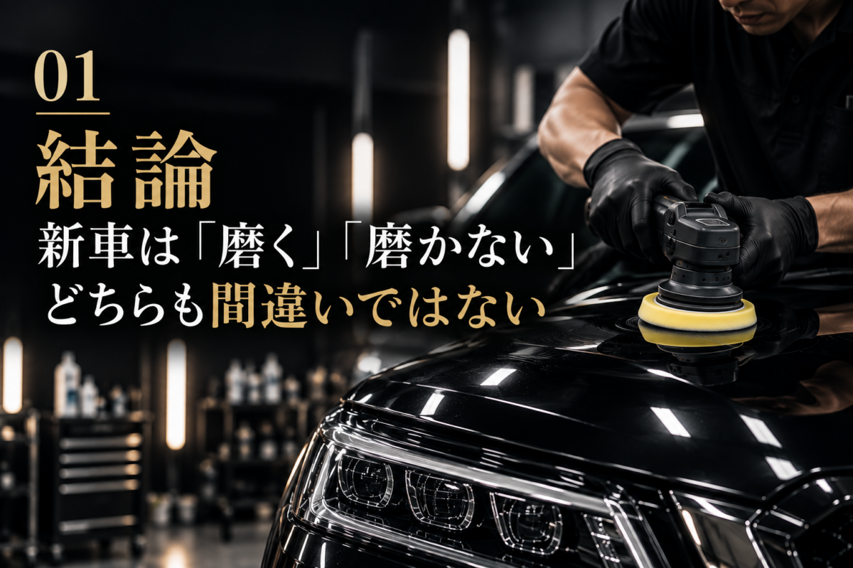 新車はコーティング前に磨くべき？結論は「どちらも間違いではない」