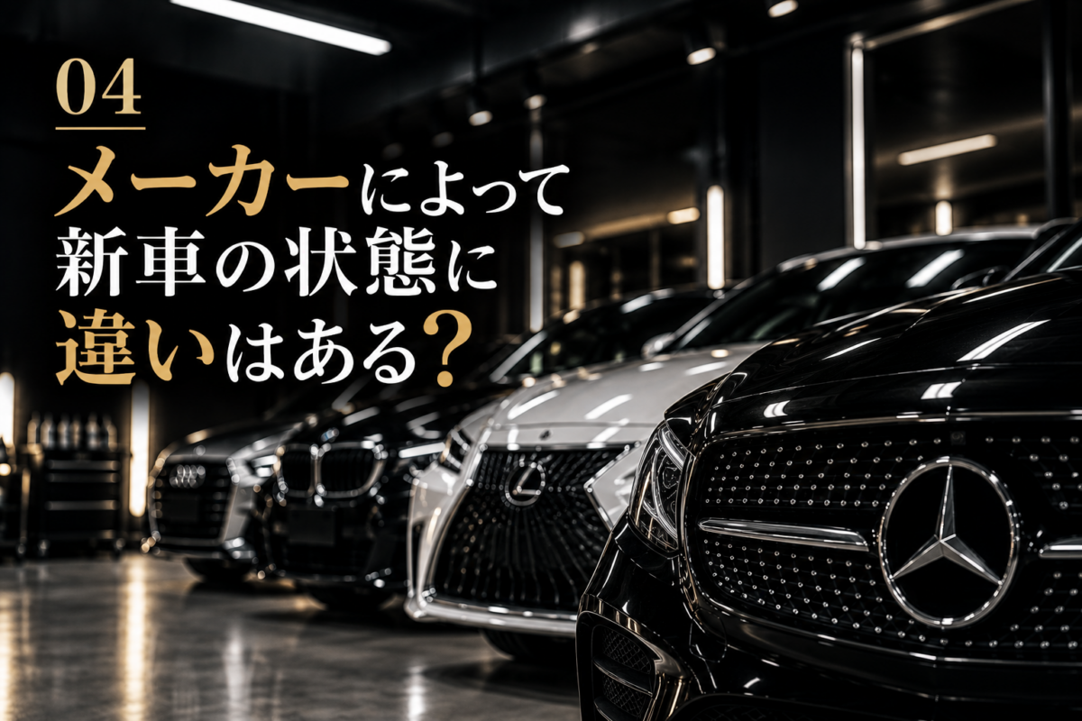 メーカーによって新車の状態に違いはある？