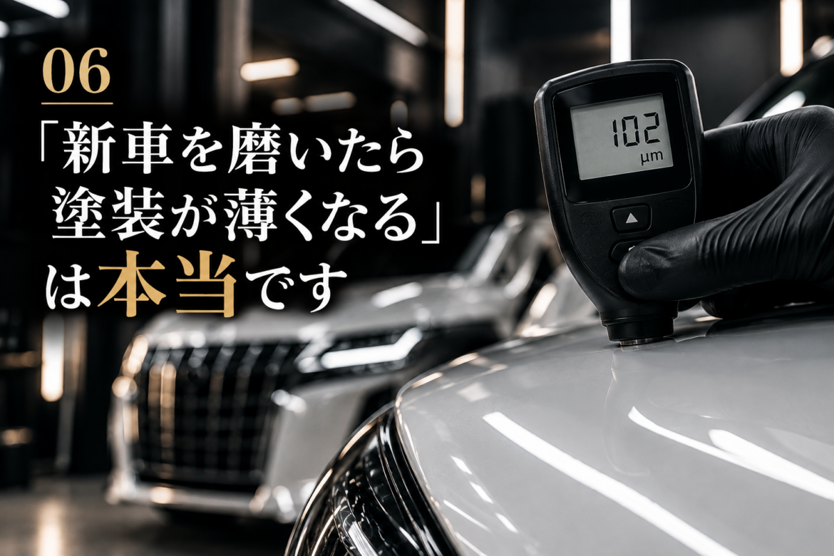 「新車を磨いたら塗装が薄くなる」は本当です
