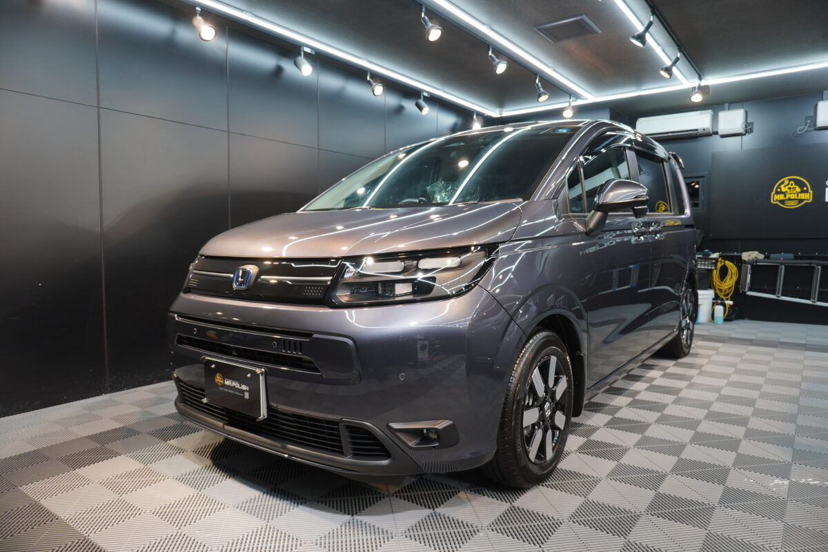 新型 ホンダ フリード｜親水系 ガラスコーティング施工,ヘッドライトPPFの施工車事例／神奈川県横浜市磯子区N様